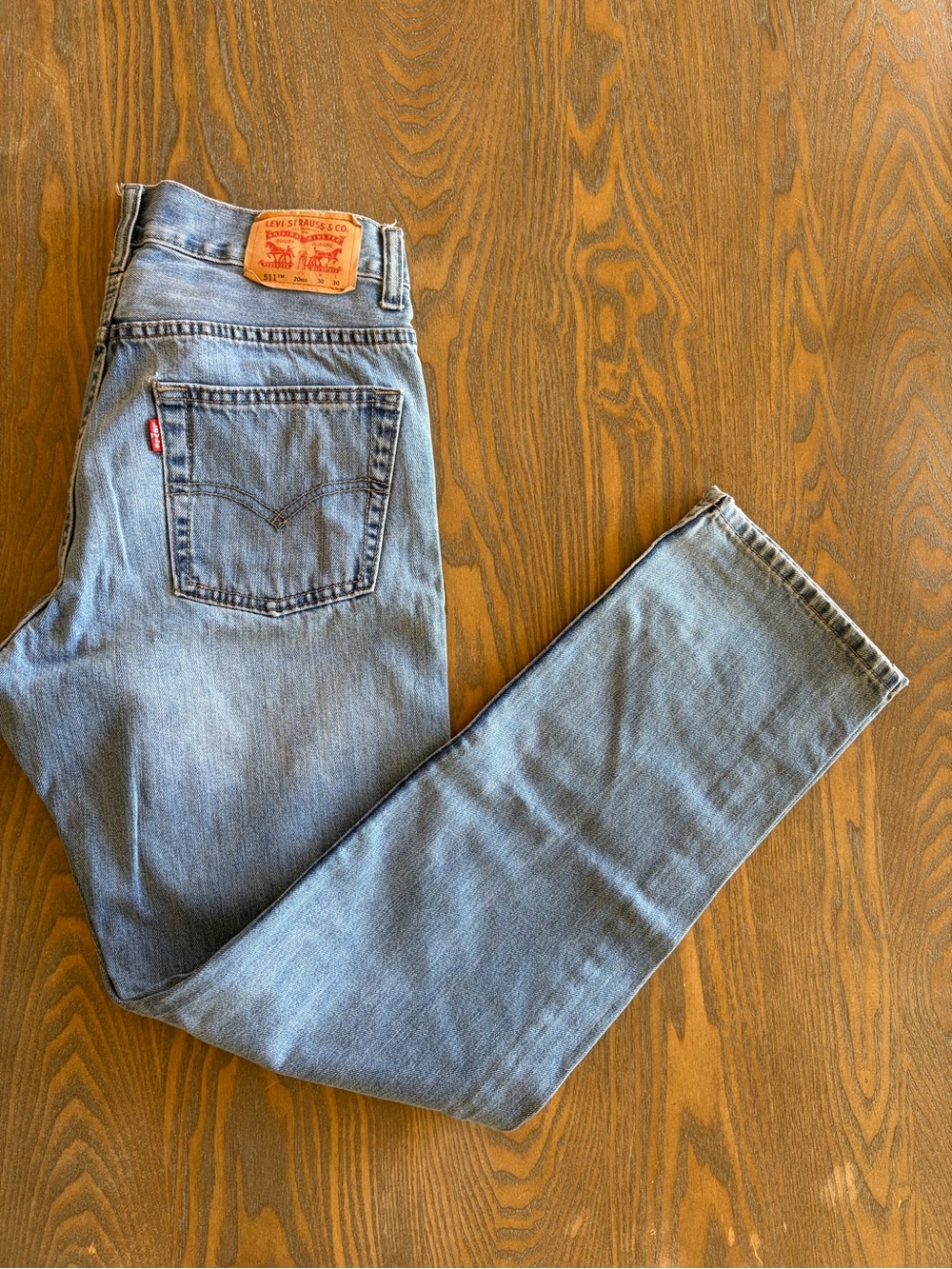 Levi’s 511 Slim Boys Jeans Size 20 Reg 30x30 Light Wash Denim